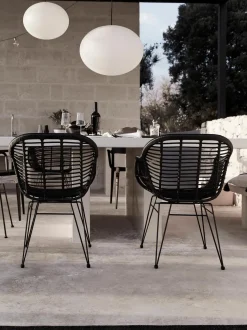 Sillas De Ratan Con Reposabrazos Costa, 2 Uds.