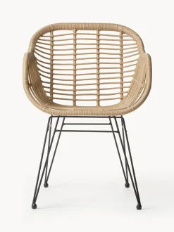 Sillas De Ratan Con Reposabrazos Costa, 2 Uds.