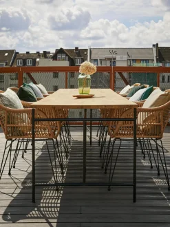 Sillas De Ratan Con Reposabrazos Costa, 2 Uds.