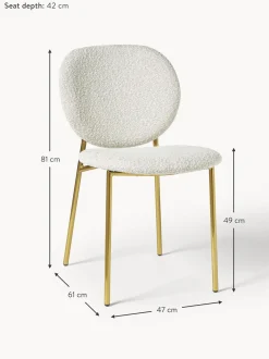 Sillas Tapizada En Tejido Boucle Ulrica, 2 Uds.