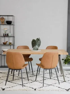 Sillas Tapizadas En Cuero Sintetico Louis, 2 Uds.