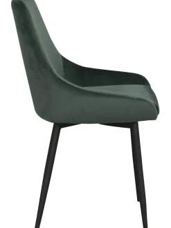 Sillas Tapizadas En Terciopelo Sierra, 2 Uds.