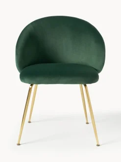 Sillas Tapizadas En Terciopelo Luisa, 2 Uds.