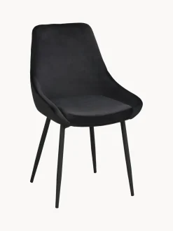 Sillas Tapizadas En Terciopelo Sierra, 2 Uds.