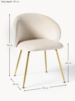 Sillas Tapizadas En Terciopelo Luisa, 2 Uds.