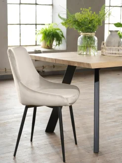 Sillas Tapizadas En Terciopelo Sierra, 2 Uds.