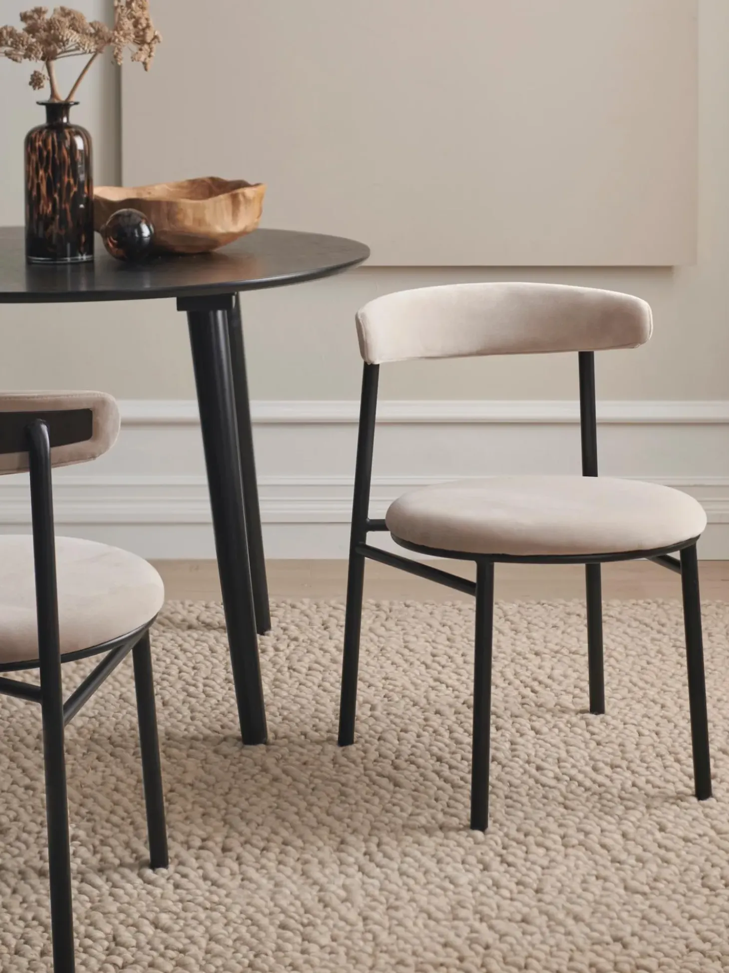 Sillas Tapizadas En Terciopelo Doggi, 2 Uds