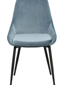 Sillas Tapizadas En Terciopelo Sierra, 2 Uds.