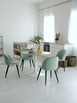 Sillas Tapizadas En Terciopelo Amy, 2 Uds.