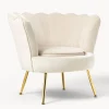 Sillon Coctel De Terciopelo Oyster