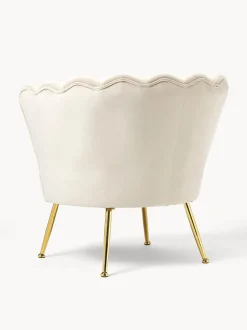 Sillon Coctel De Terciopelo Oyster
