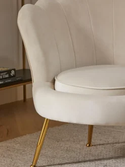 Sillon Coctel De Terciopelo Oyster