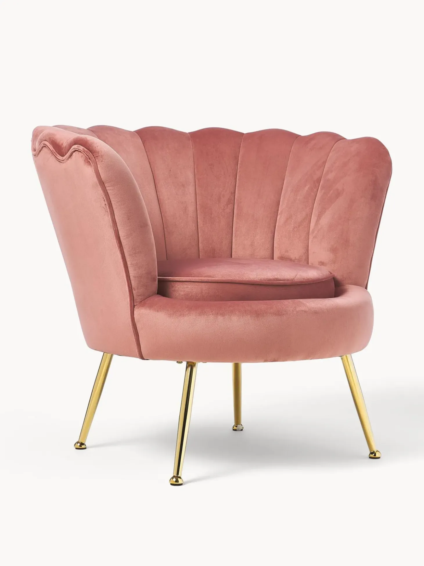 Sillon Coctel De Terciopelo Oyster