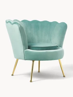 Sillon Coctel De Terciopelo Oyster