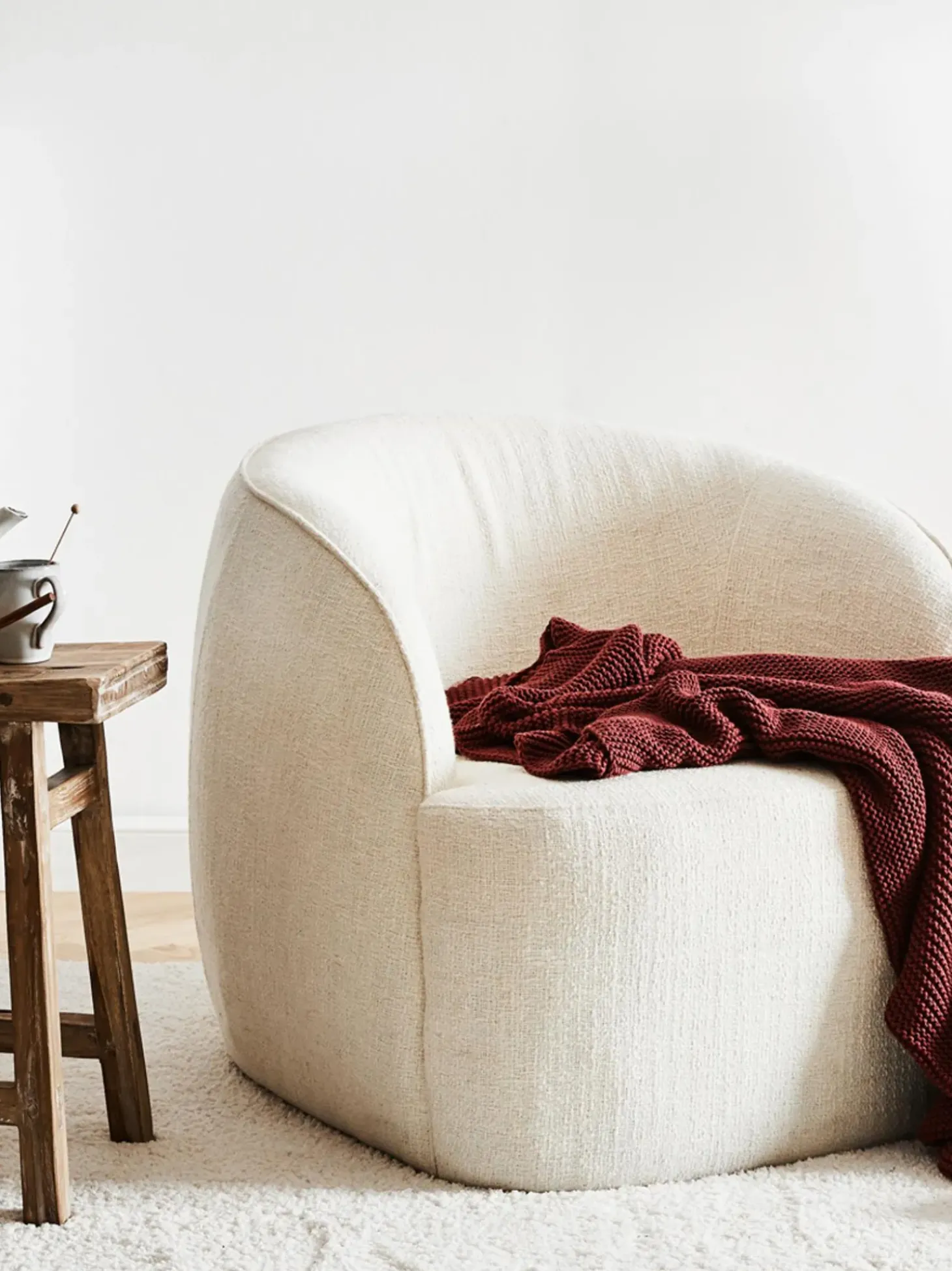 Sillon Coctel En Tejido Boucle Elodie