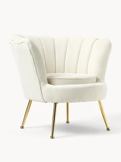 Sillon Coctel En Tejido Boucle Oyster