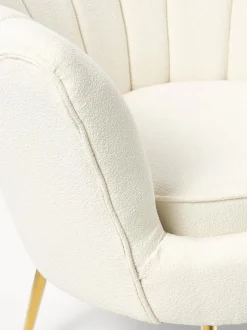 Sillon Coctel En Tejido Boucle Oyster