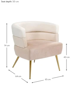 Sillon De Terciopelo Diseno Retro Sandwich
