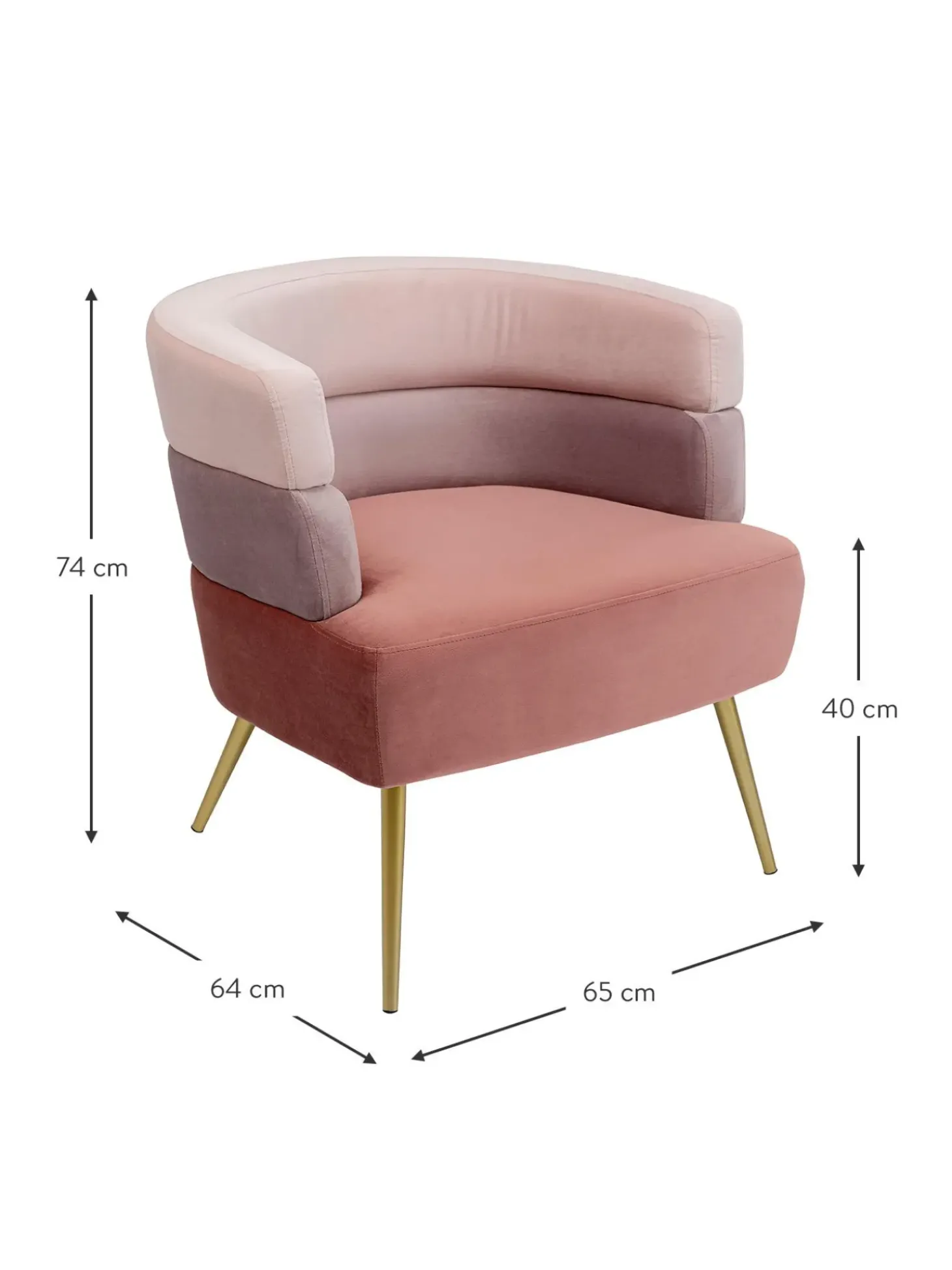 Sillon De Terciopelo Diseno Retro Sandwich