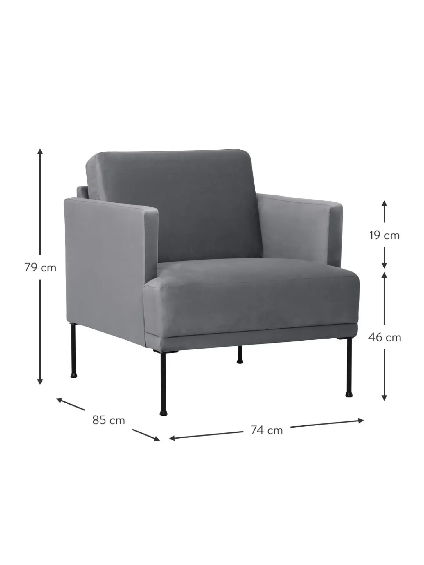 Sillon De Terciopelo Fluente