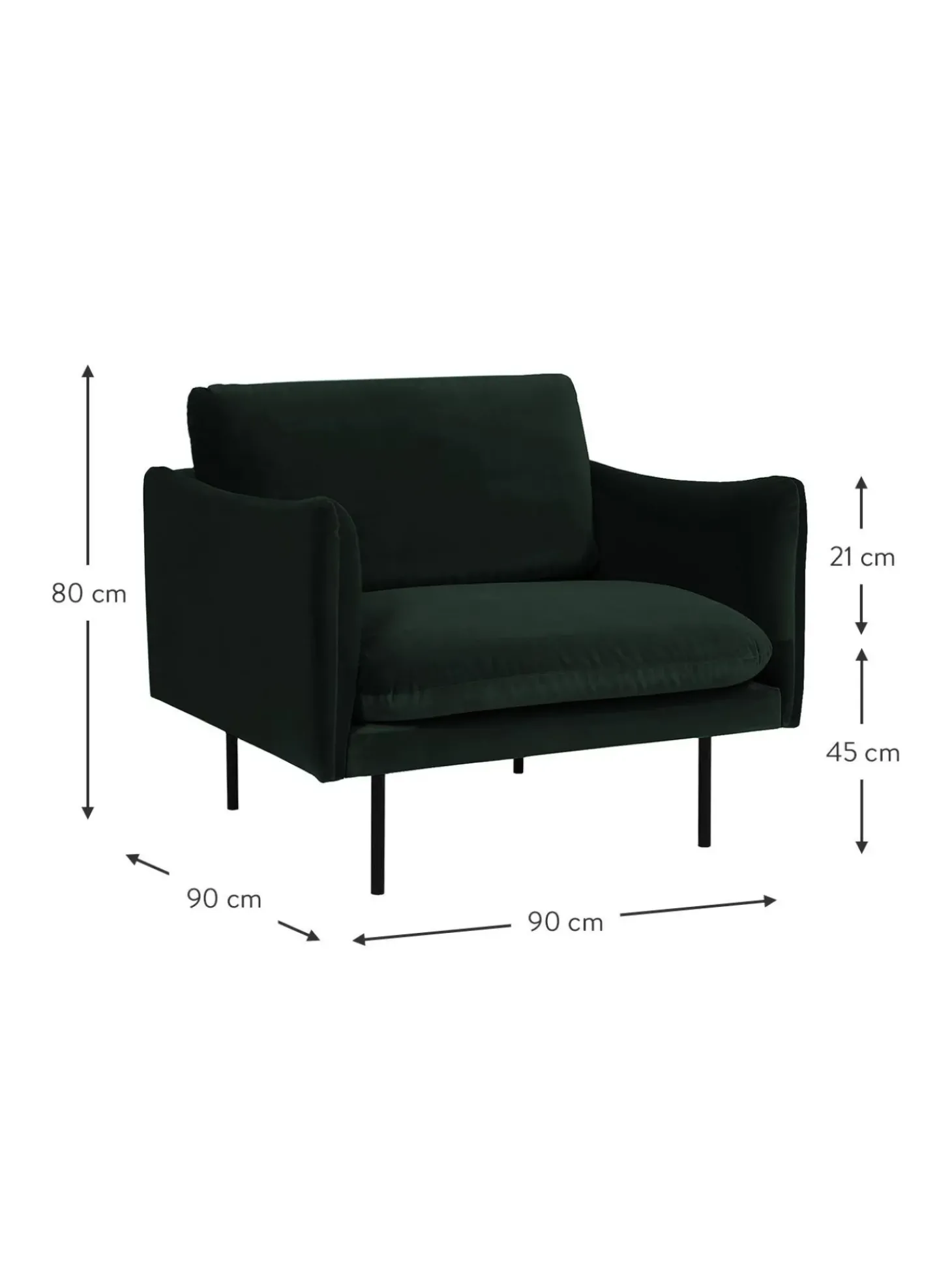 Sillon De Terciopelo Moby