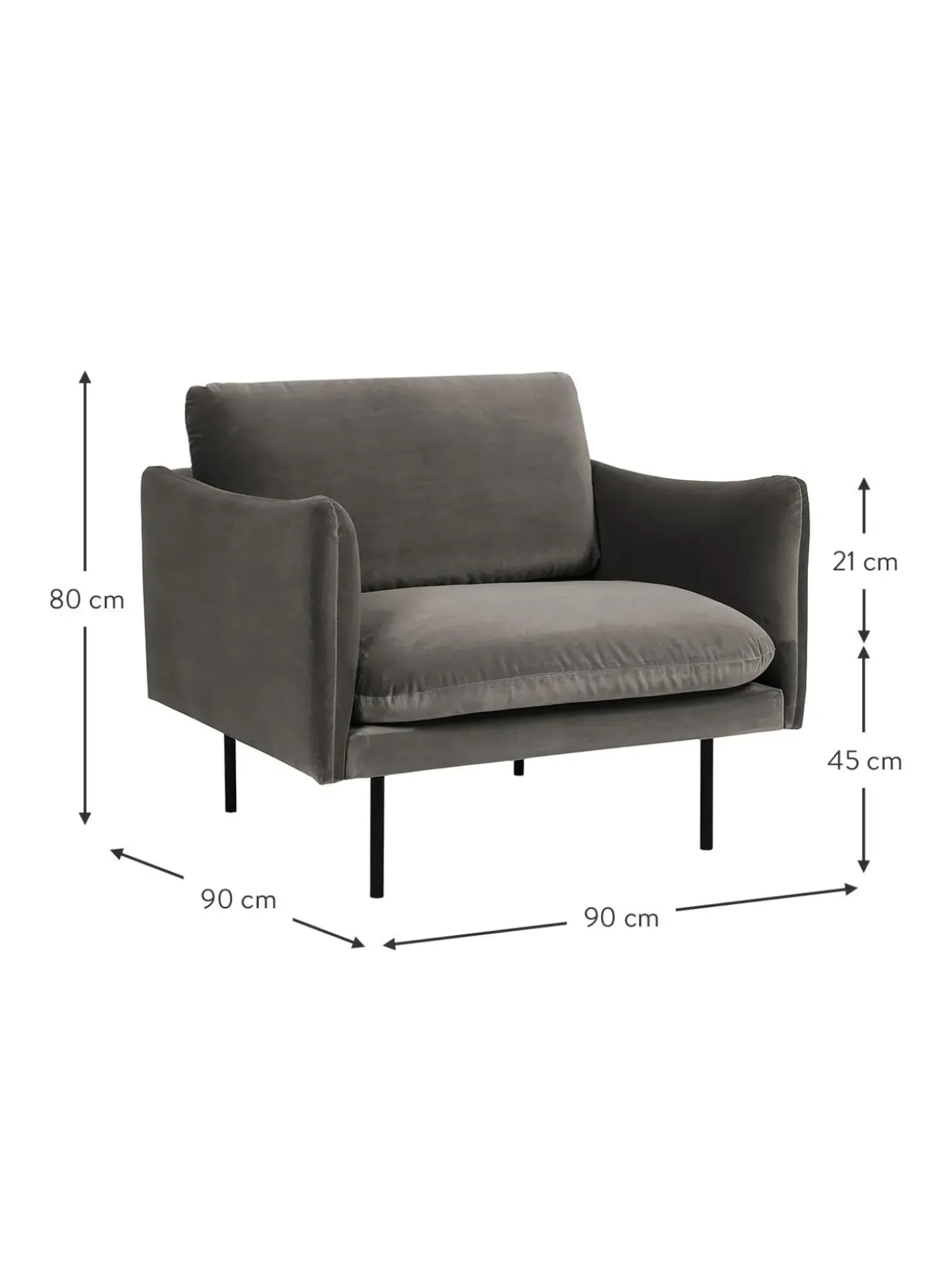 Sillon De Terciopelo Moby