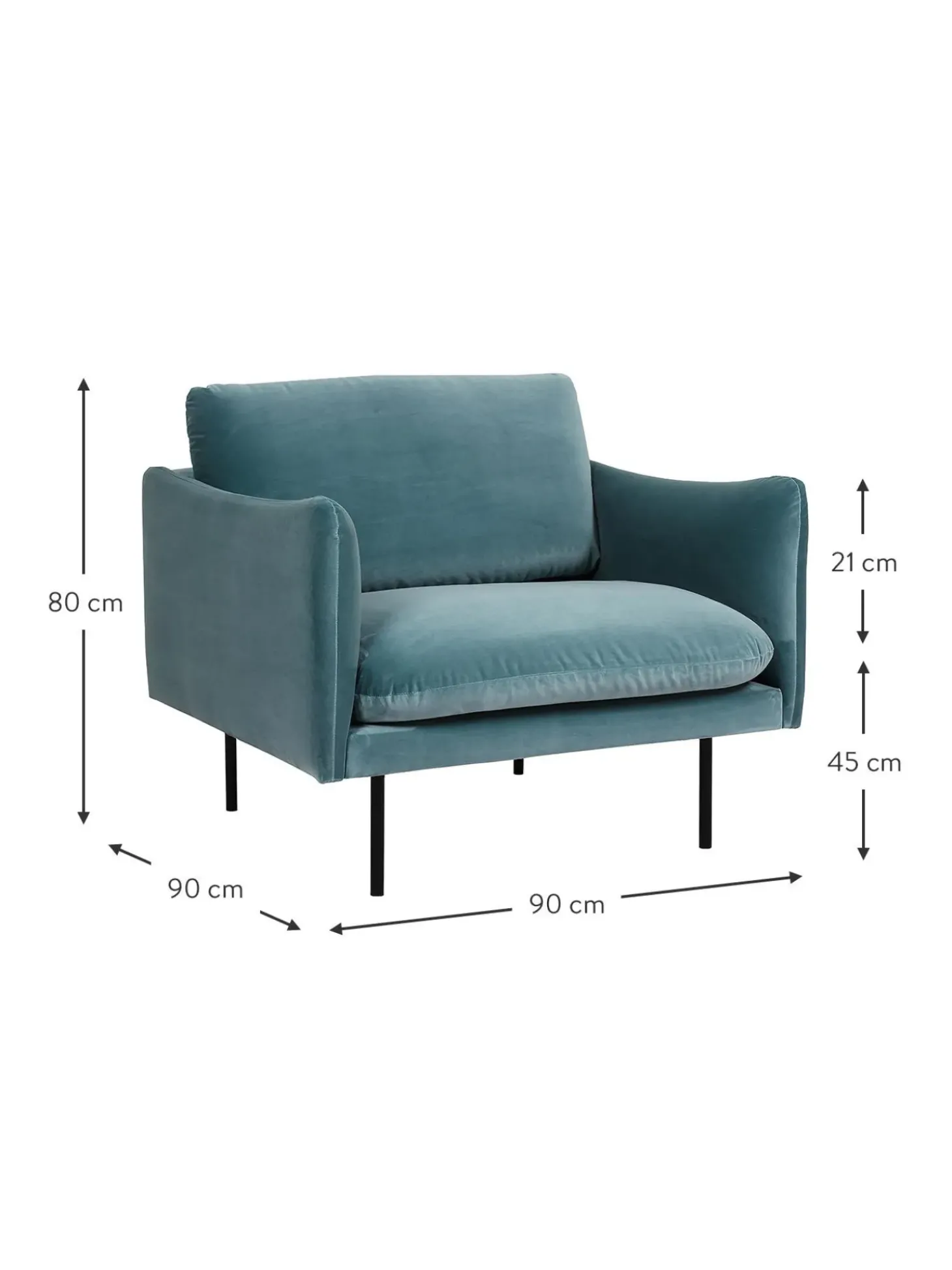 Sillon De Terciopelo Moby