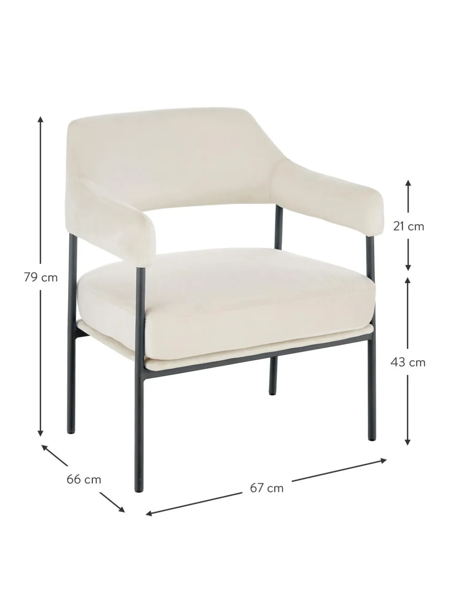 Sillon De Terciopelo Zoe