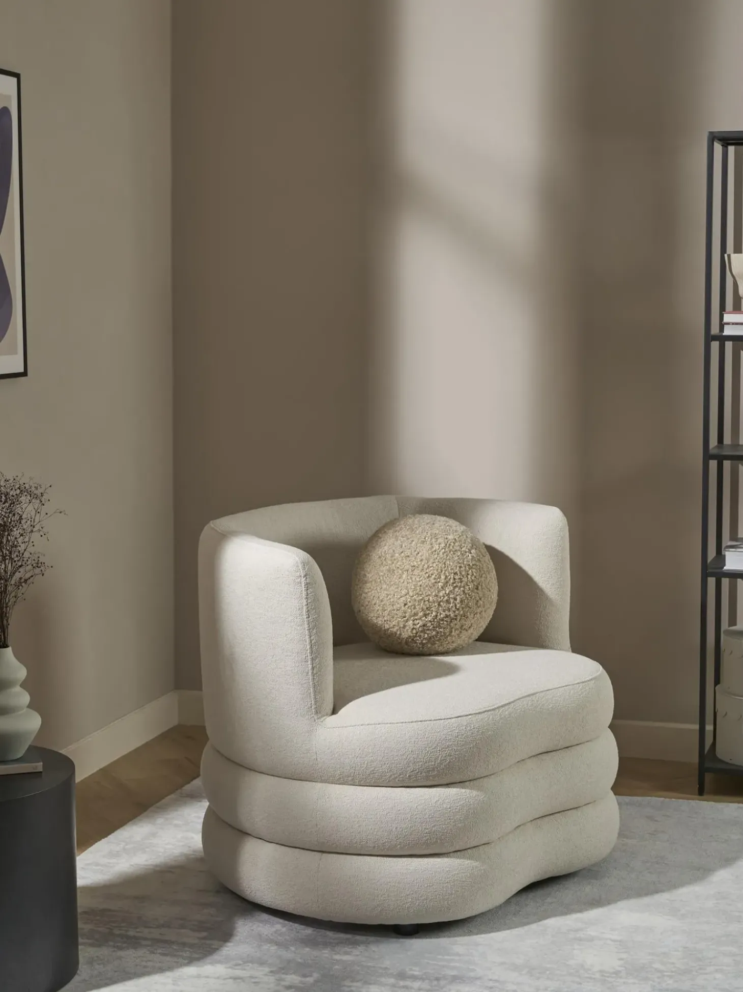 Sillon En Tejido Boucle De Diseno Solomon