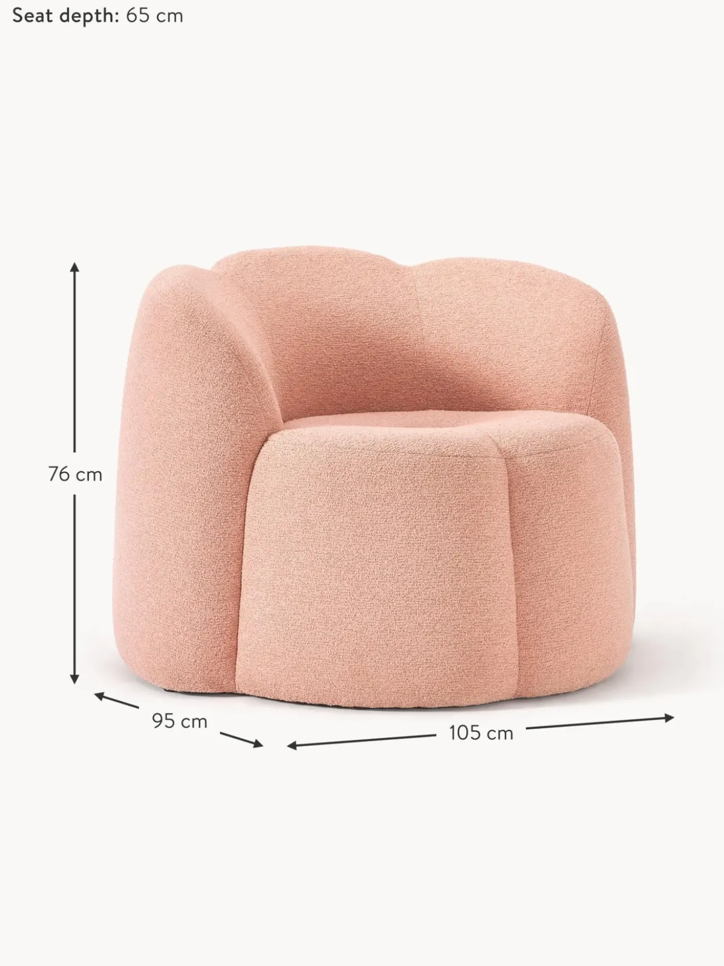 Sillon En Tejido Boucle Fleur