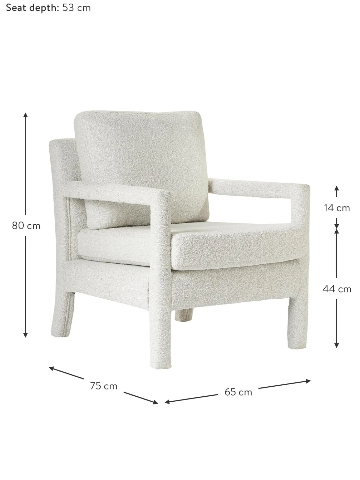 Sillon En Tejido Boucle Zaya