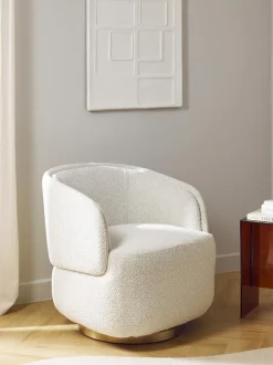 Sillon Giratorio En Tejido Boucle Irene