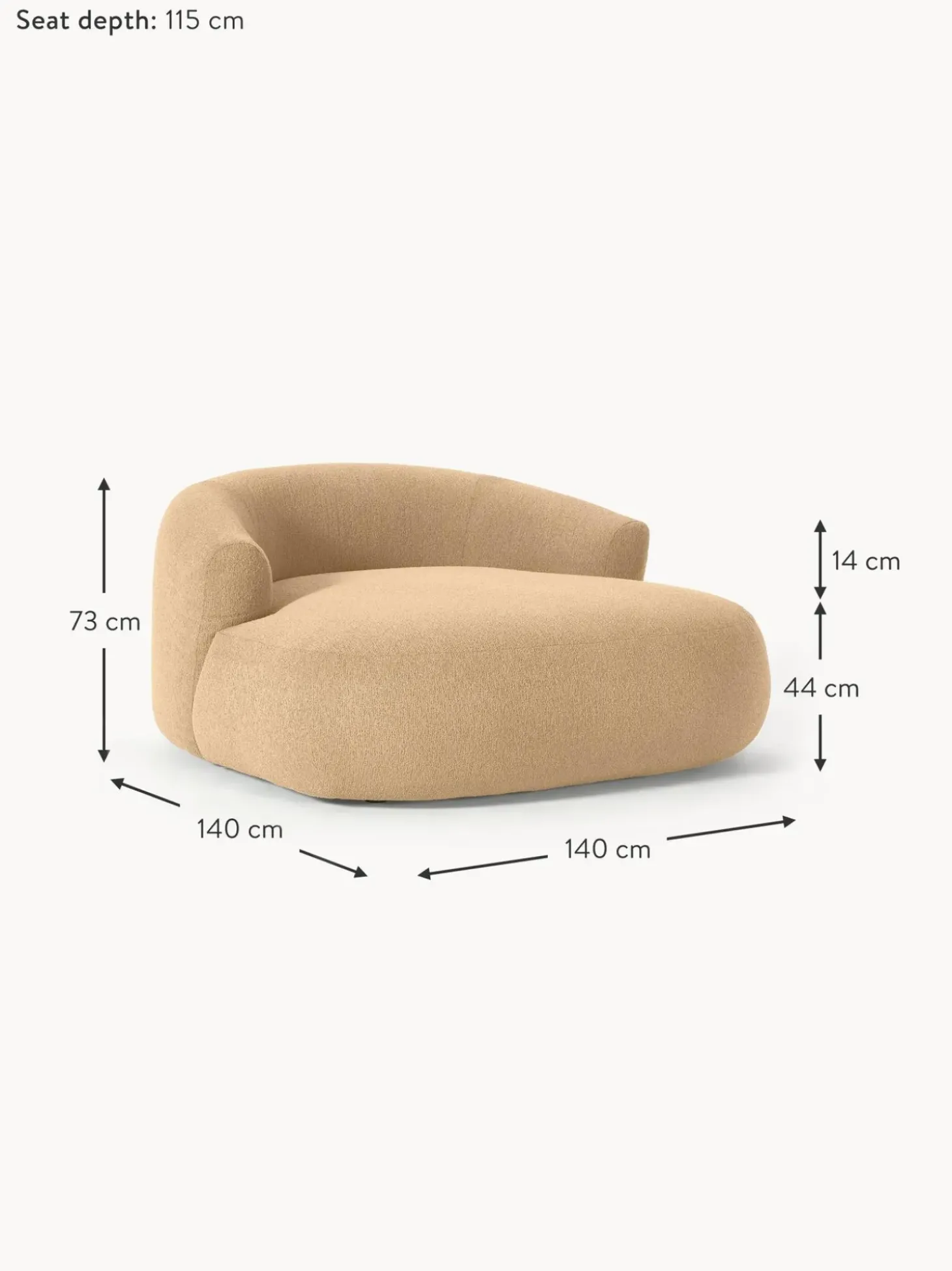 Sillon Lounge En Tejido Boucle Sofia
