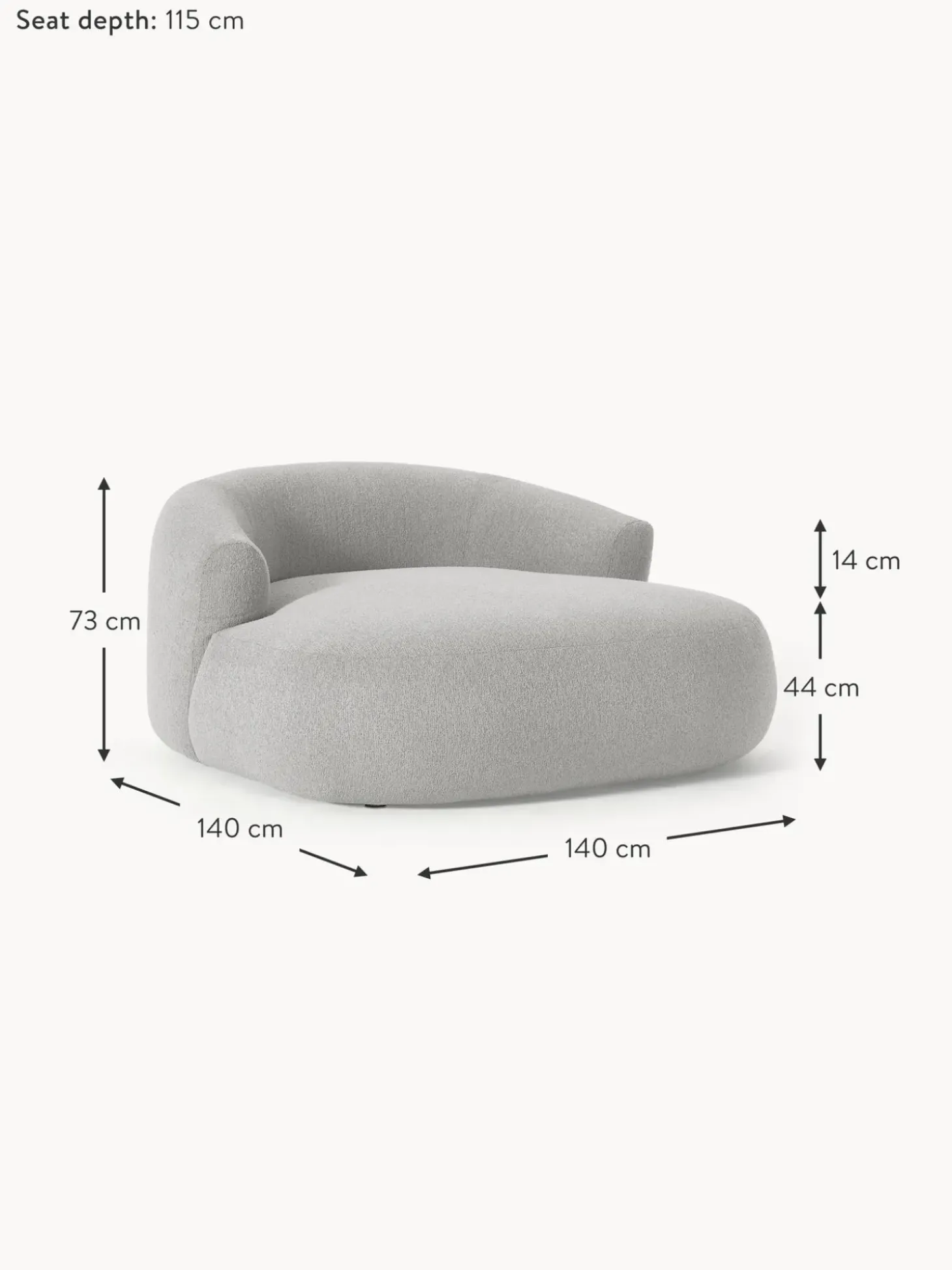 Sillon Lounge En Tejido Boucle Sofia