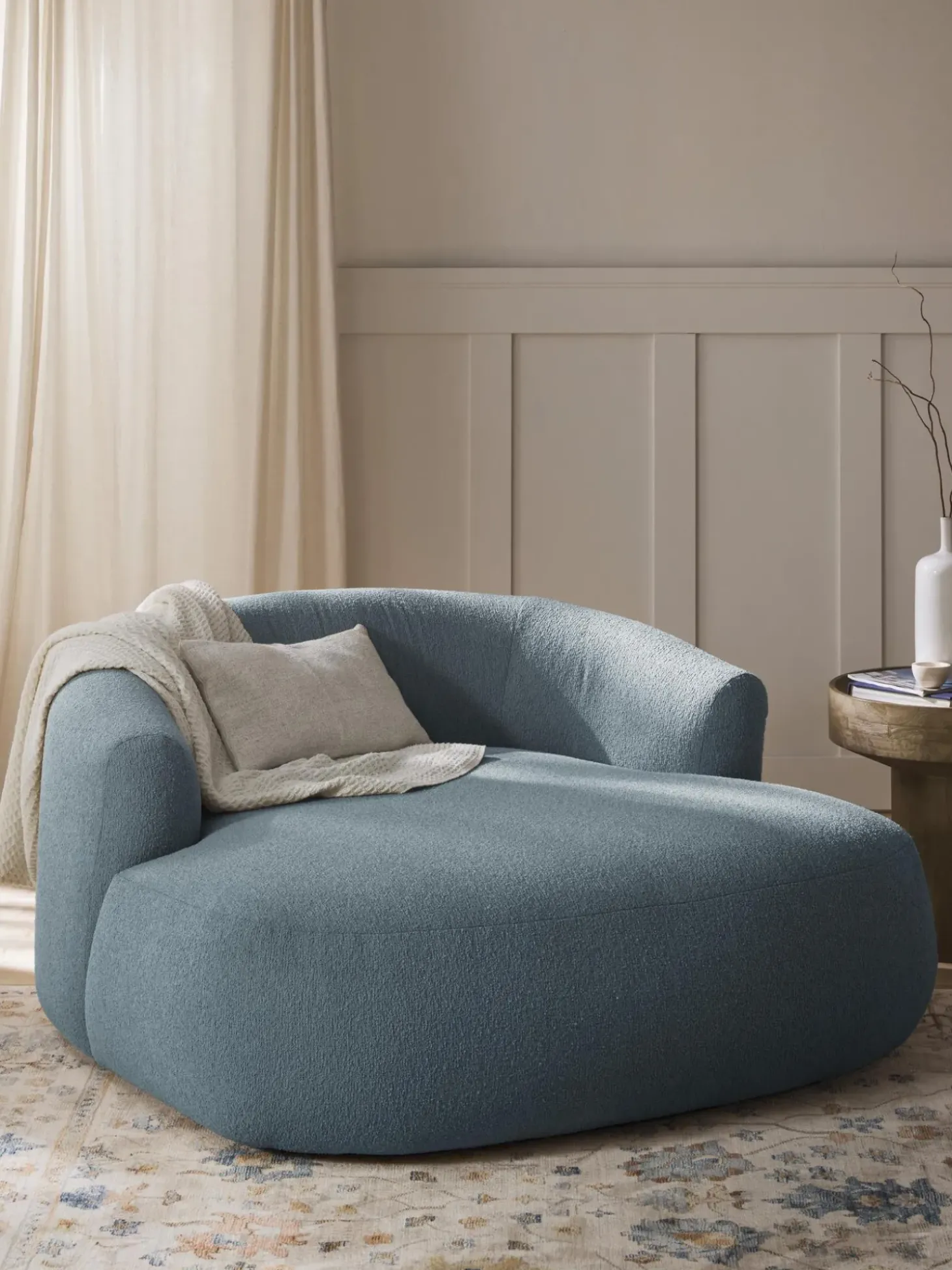 Sillon Lounge En Tejido Boucle Sofia