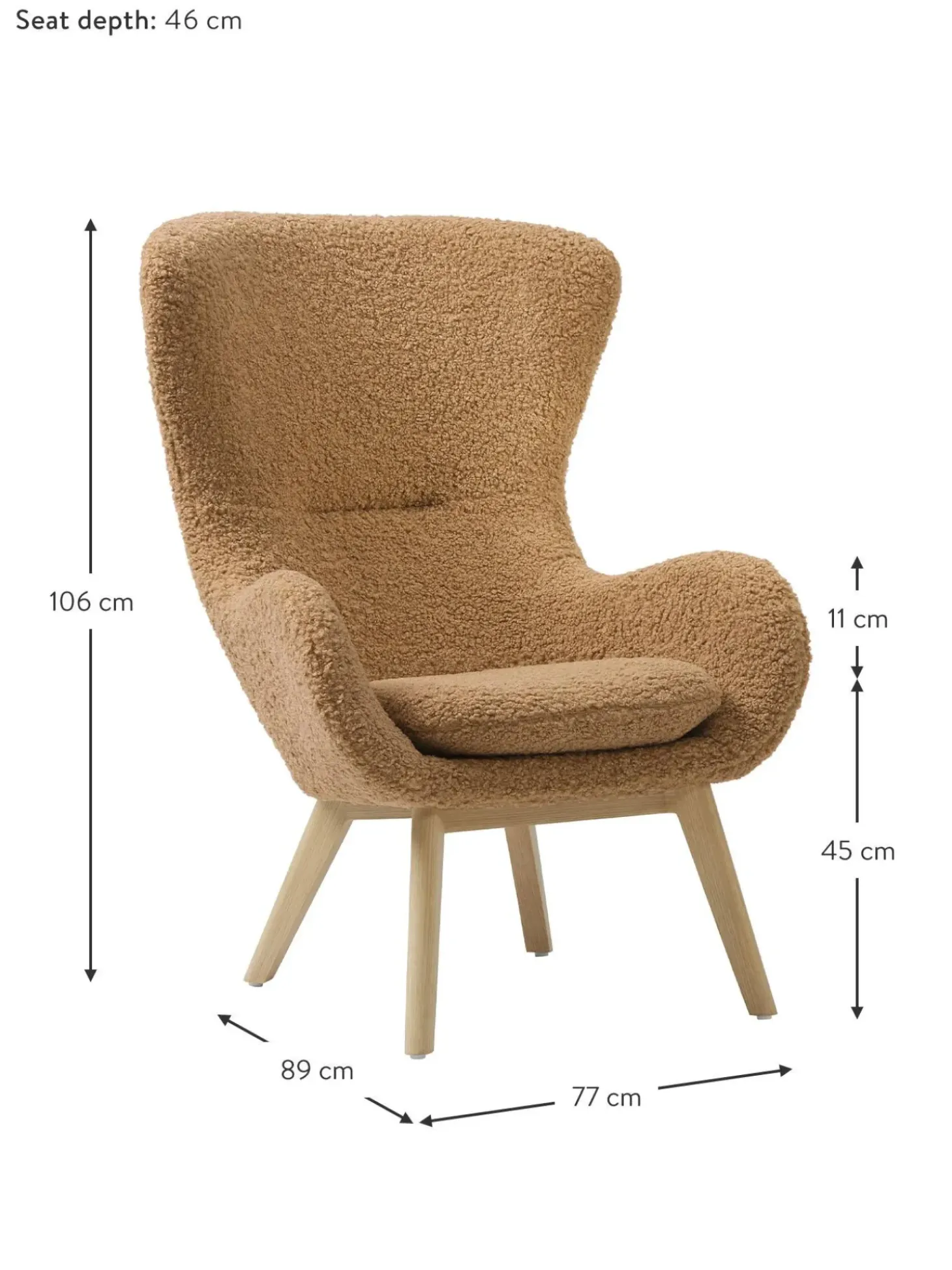 Sillon Orejero De Borreguillo Wing