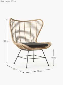 Sillon Orejero De Poliratan Costa