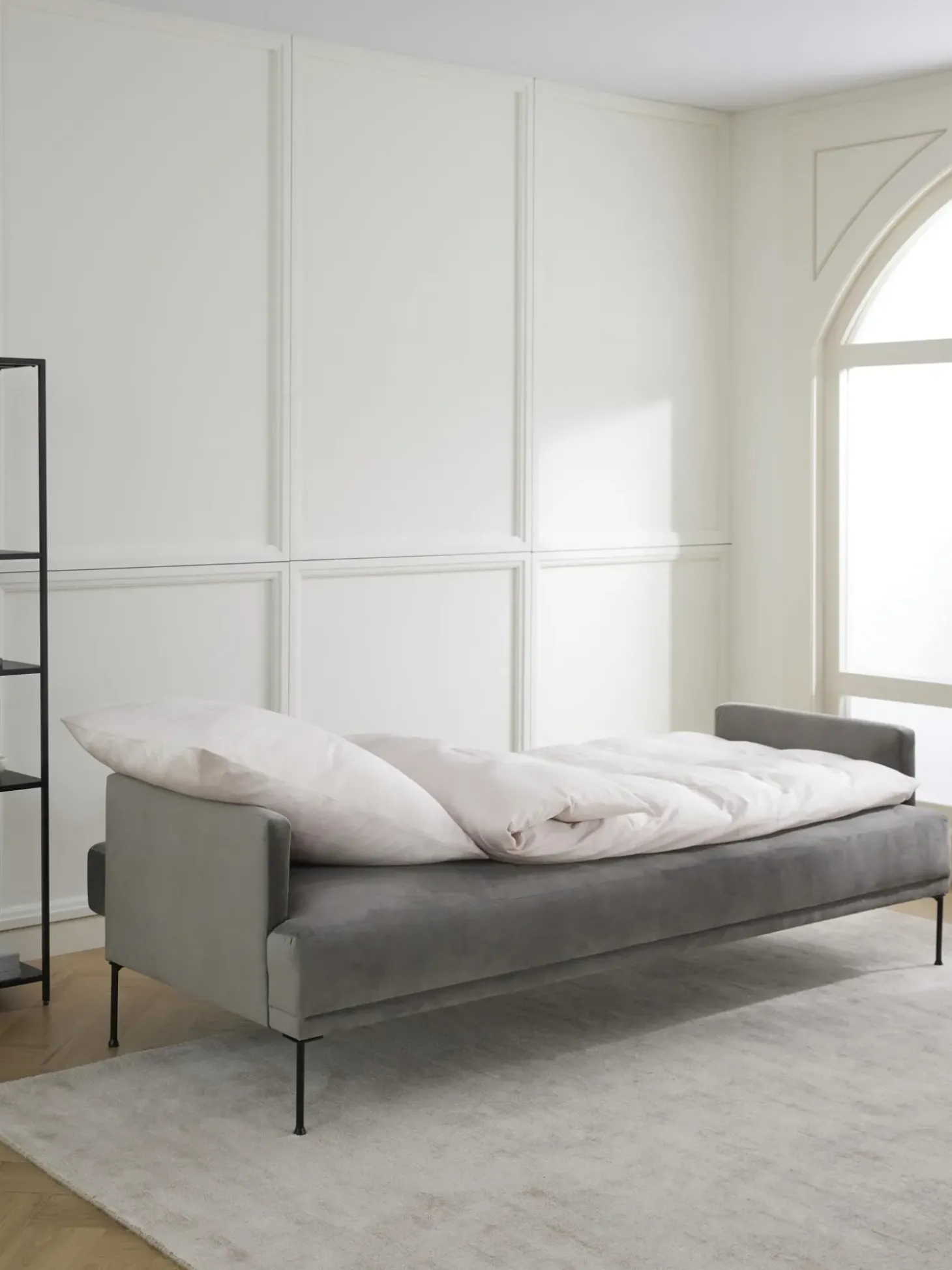 Sofa Cama De Terciopelo Fluente (3 Plazas)
