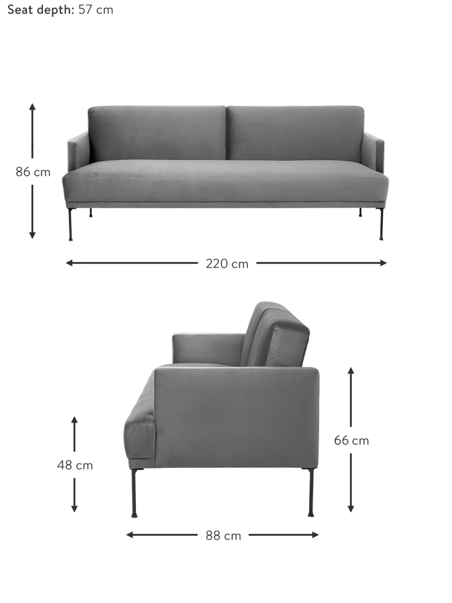 Sofa Cama De Terciopelo Fluente (3 Plazas)
