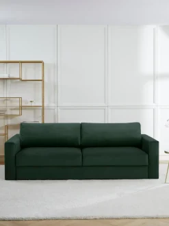 Sofa Cama De Terciopelo Tasha (3 Plazas), Con Espacio De Almacenamiento