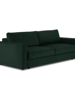 Sofa Cama De Terciopelo Tasha (3 Plazas), Con Espacio De Almacenamiento