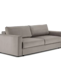Sofa Cama De Terciopelo Tasha (3 Plazas), Con Espacio De Almacenamiento