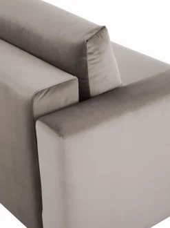 Sofa Cama De Terciopelo Tasha (3 Plazas), Con Espacio De Almacenamiento