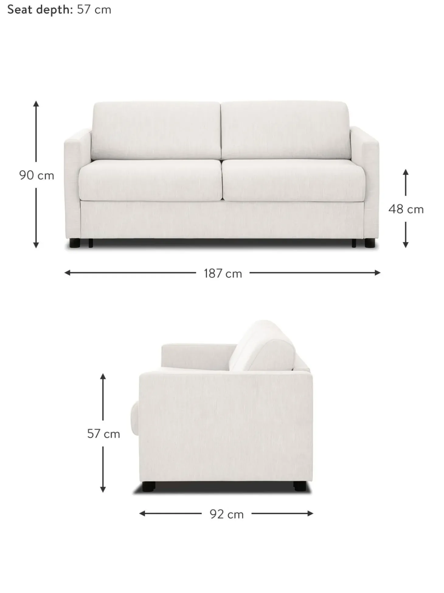 Sofa Cama Morgan (2 Plazas), Con Colchon