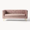 Sofa Chesterfield De Terciopelo Chiara (2 Plazas)
