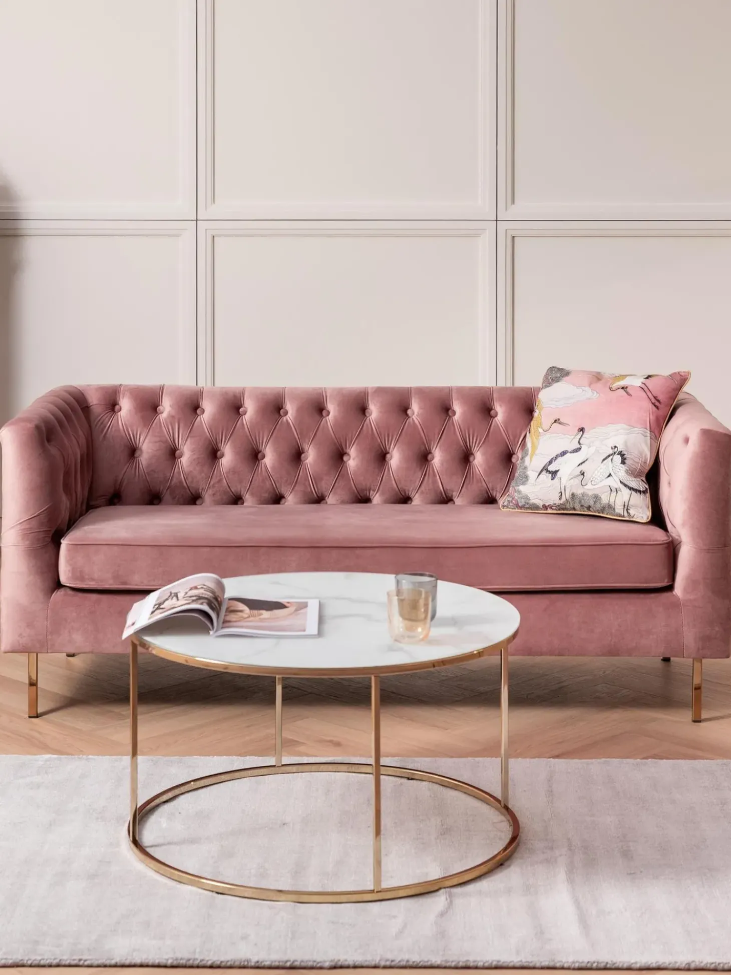 Sofa Chesterfield De Terciopelo Chiara (2 Plazas)