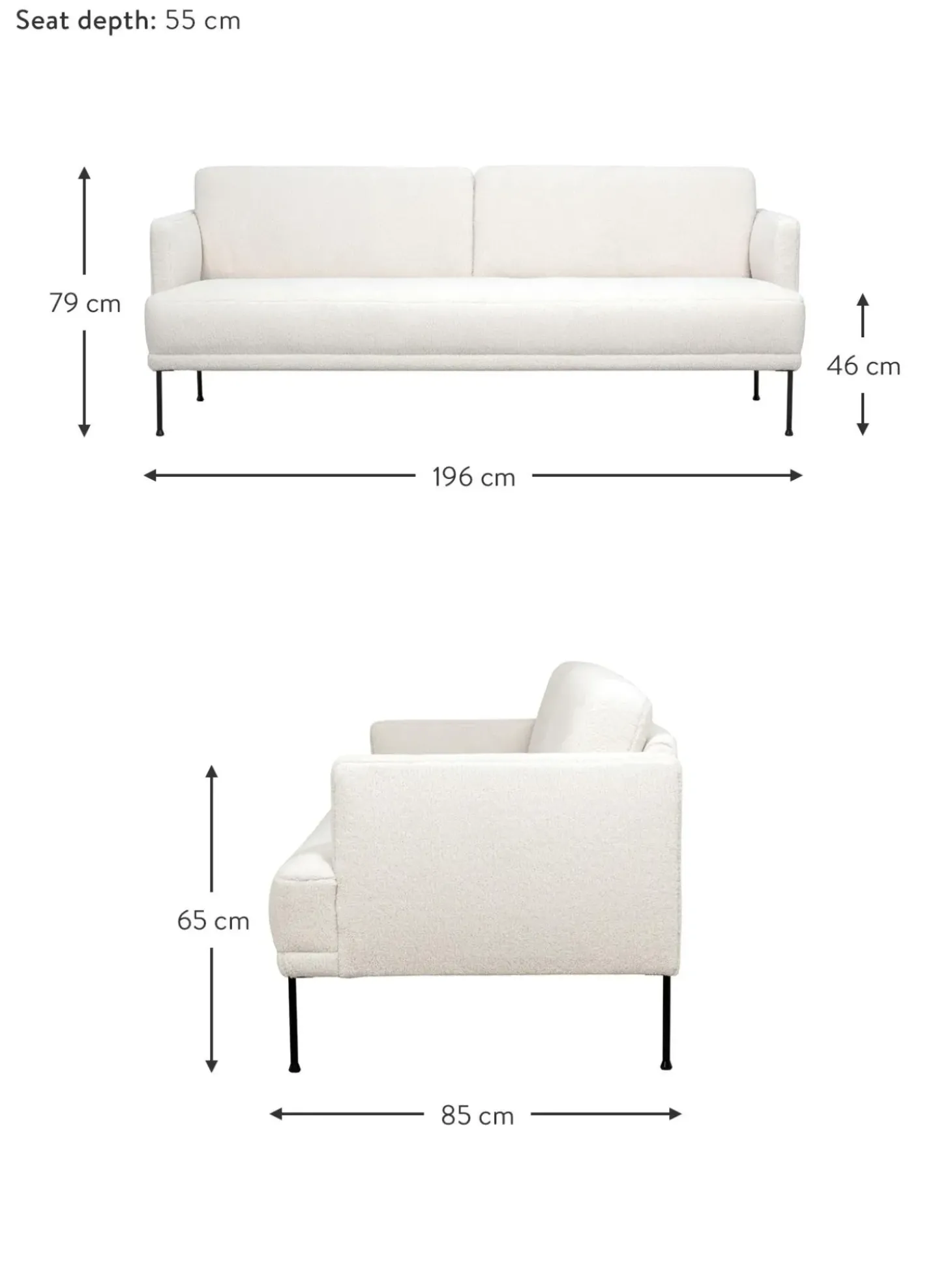 Sofa De Borreguillo Fluente (3 Plazas)