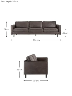 Sofa De Cuero Reciclado Hunter (3 Plazas)