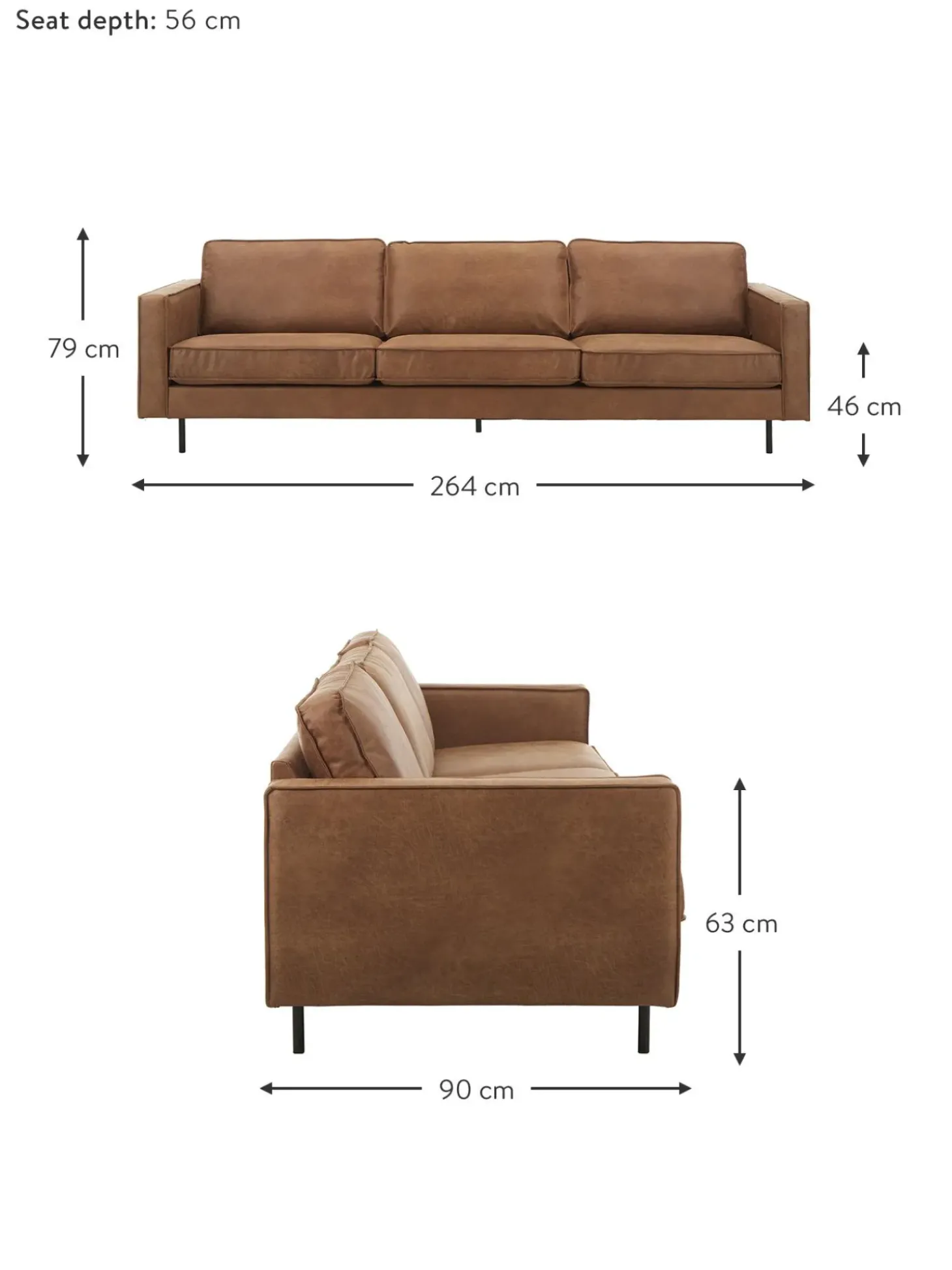 Sofa De Cuero Reciclado Hunter (3 Plazas)