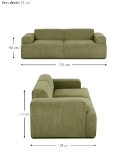 Sofa De Pana Melva (3 Plazas)